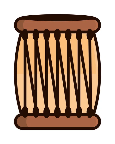 Tambor Instrumento Música Icono Aislado — Vector de stock