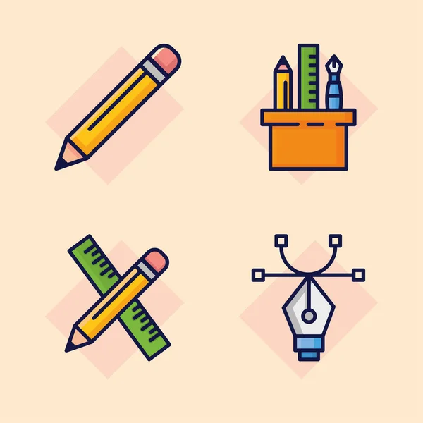 Tools Graphic Design Icons — Stock Vector