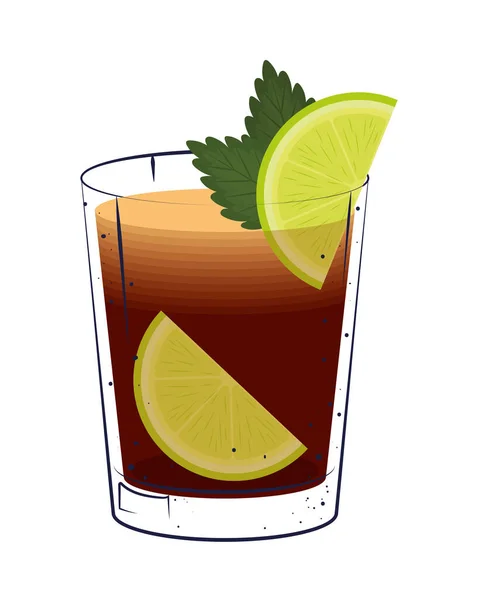 Cocktail Alcohol Drink Icon Isolated — Stock Vector