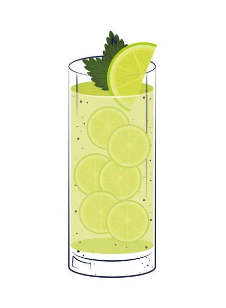 Cocktail Mojito Drink Icon Isolated — Stock Vector