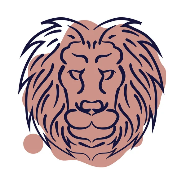 狮子座生肖标志图标被隔离 — 图库矢量图片