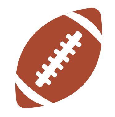 Amerikan futbol topu ikonu izole edildi