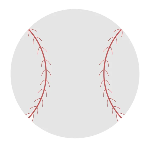 Baseball Ball Icon Isolated Flat — Vettoriale Stock