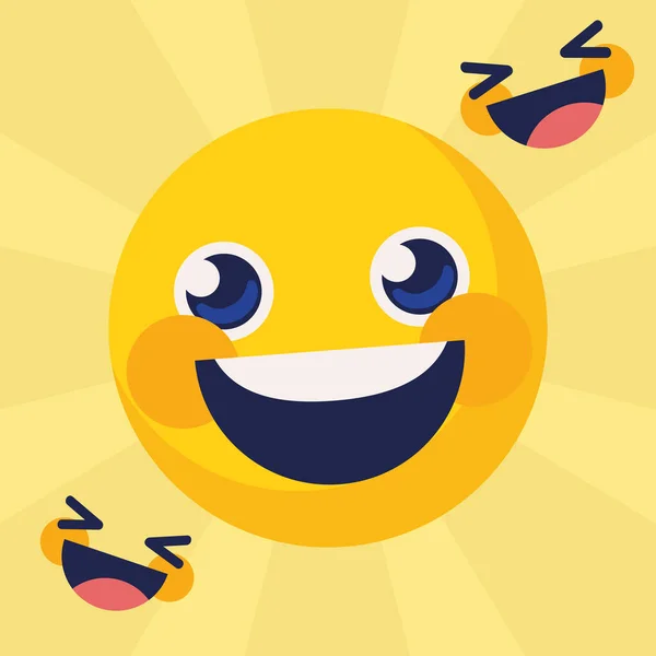 Collection Emoticon Smiley Faces — Wektor stockowy