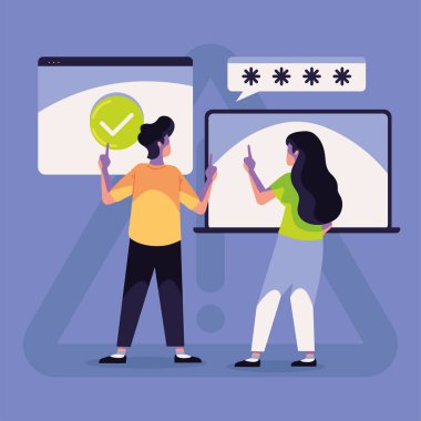 couple check cybersecurity in website