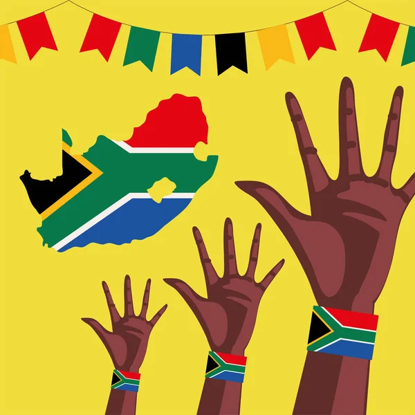 Carte Événement Fête Patrimoine Sud Africaine — Image vectorielle