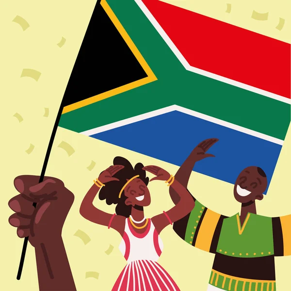 Diseño Tarjeta Felicitación Heritage Day Africa — Vector de stock