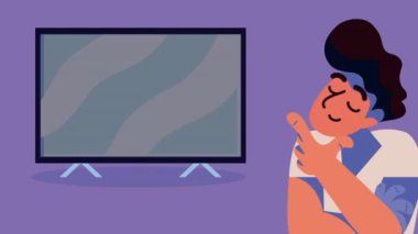 Adam Düşünme ve Dünya Gezegeni, 4k video animasyonu