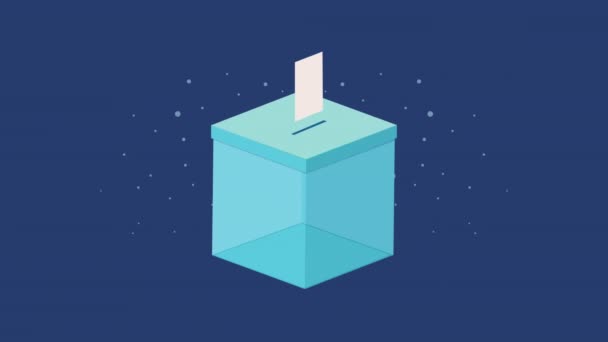 Voto Tarjeta Del Día Elección Animación Hurn Video Animado — Vídeos de Stock