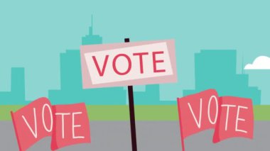 seçim günü etiket animasyonu, 4k video animasyonu