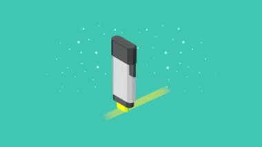 ışıklandırılmış kalem okulu arz animasyonu, 4k video animasyonu