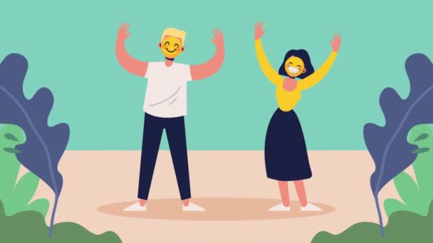 World Happiness Day Couple Emojis Faces Video Animated — Stock Video © djv #575584836 World Happiness Day Couple Emojis Faces Video Animated — Stock Video © djv #575584836
