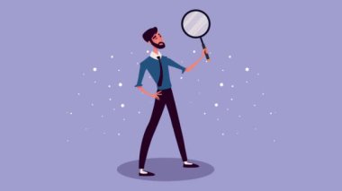 Zarif iş adamı karakter animasyonu, 4k video animasyonu