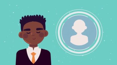 Zarif iş adamı karakter animasyonu, 4k video animasyonu