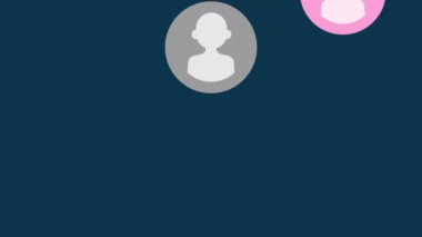 kullanıcı avatarları karakter grubu deseni, 4k video animasyonu