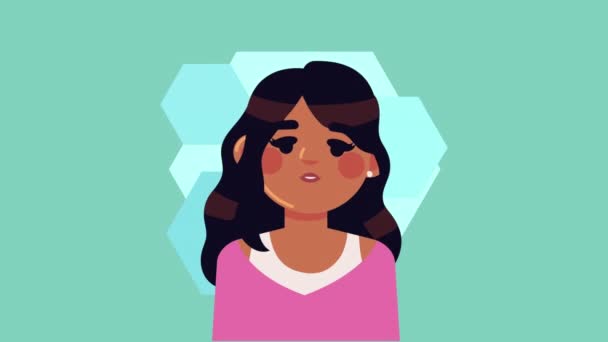Élégante Femme Affaires Travailleur Personnage Animation Vidéo Animée — Video