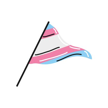 LGBT transeksüel bayrak simgesi izole edildi