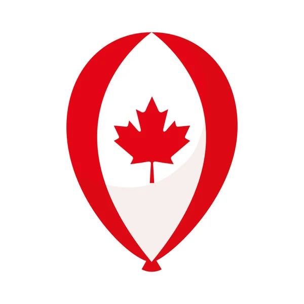 Canada Day Balloon Flag Celebration — Stock Vector