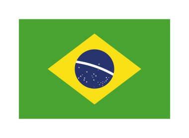 Brezilya simgesi bayrağı izole edildi