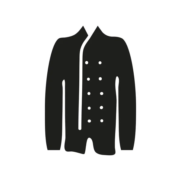 Waiter Jacket Icon Isolated Flat — Stock Vector