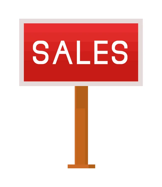 Sales Placard Icon Flat Isolated — Vettoriale Stock