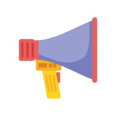 megafon aygıtı simgesi beyaz arkaplan