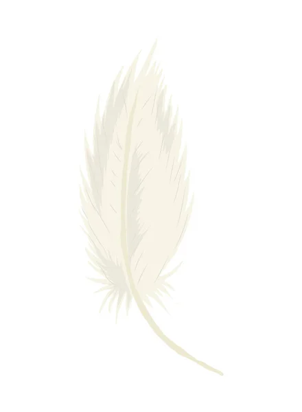 Feather Bird Icon White Background — стоковый вектор