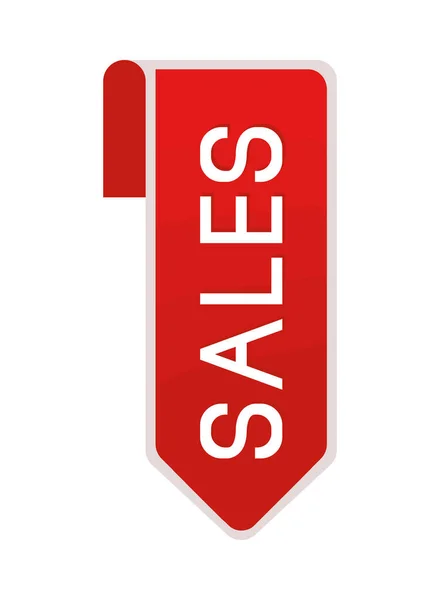 Sales Tag Icon Flat Isolated — Vector de stock