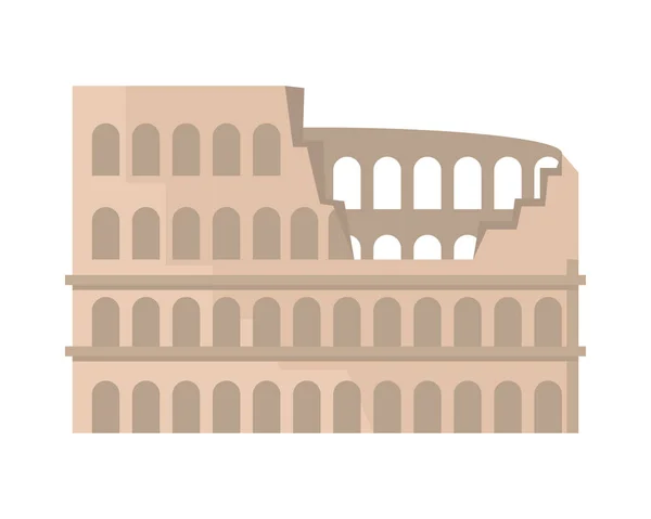 Colosseum Icône Point Repère Rome Antique — Image vectorielle