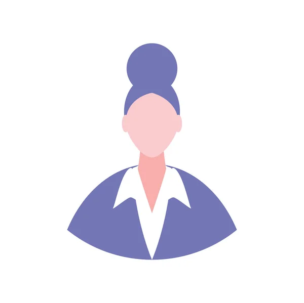 Business Woman Character Icon Flat Isolated — Vettoriale Stock