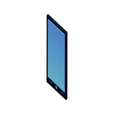 smartphone isometric icon flat isolated