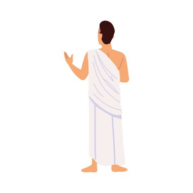 muslim man character icon isolated
