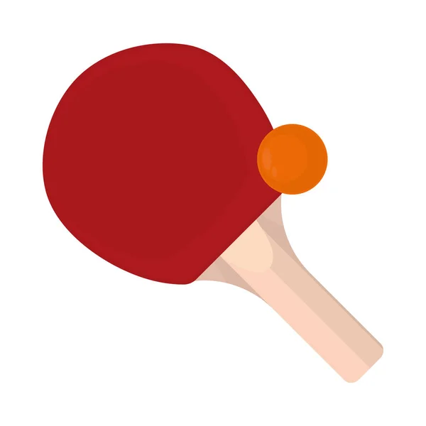 Ping Pong Sport Racket Ball Icon — Stock Vector