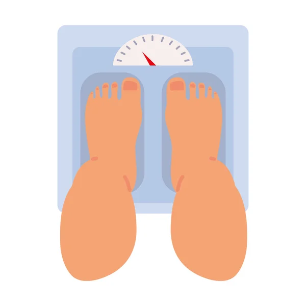 Feets Scale Icon Isolated — Stockový vektor