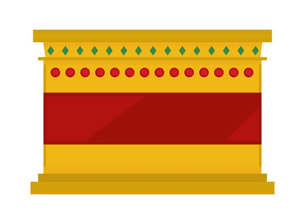 Egyptian Sarcophagus Jewelry Icon Isolated — Image vectorielle