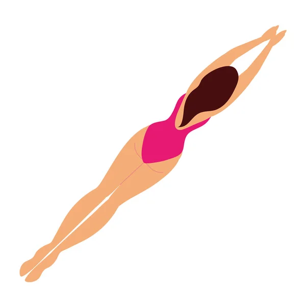 Woman Swimsuit Icon Isolated — 스톡 벡터