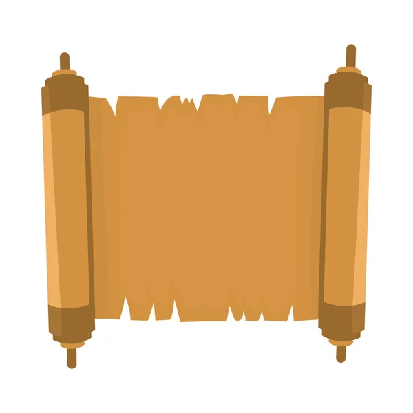 Antique Papyrus Scroll Icon Isolated — стоковый вектор
