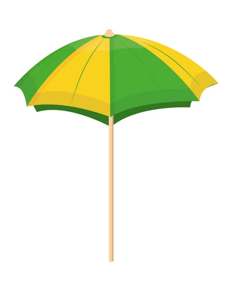 Open Umbrella Icon Isolated Flat — Stock Vector