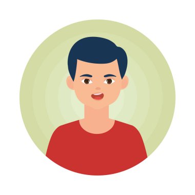 Avatar genç adam simgesi izole