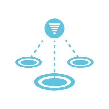 ağ veri internet simgesi izole edildi