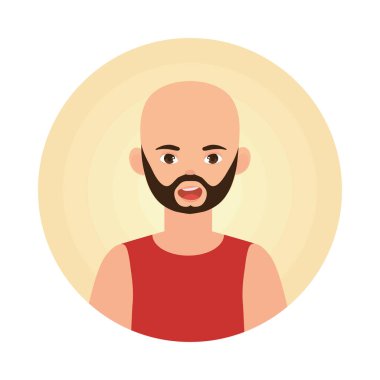 Avatar Kel Adam simgesi izole edildi