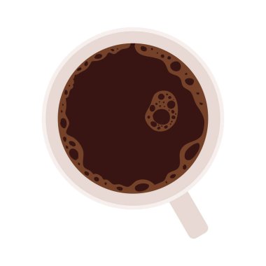 Üst kattaki kahve fincanı, izole.