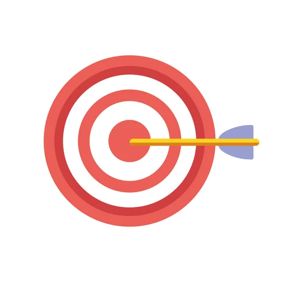 Target Dart Icon White Background — стоковый вектор