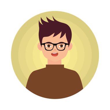 Avatar İnek Adam simgesi izole edildi