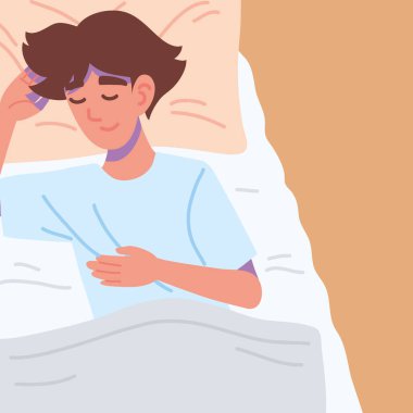 Adam yatakta yatıyor, tasarım yapıyor.