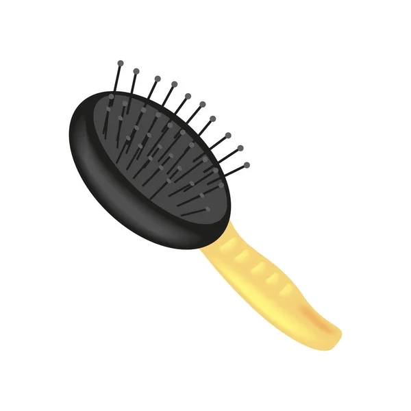 Grooming Brush Pet Icon Isolated — Archivo Imágenes Vectoriales