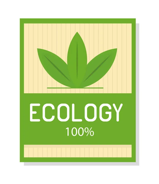Ícone Rótulo Conservação Ecologia Isolado —  Vetores de Stock