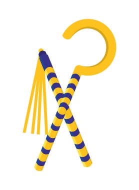 scepters of egypt icon isolated