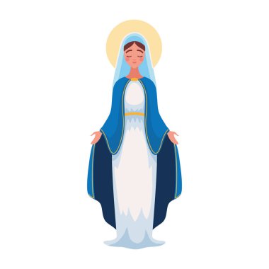 Holy Virgin Mary icon isolated