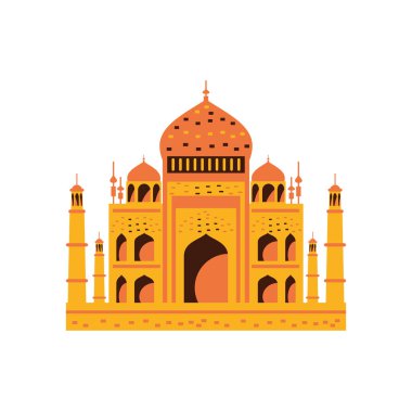taj mahal templo of india icon